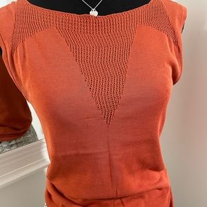 Chanel orange knitted blouse
